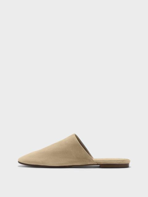 Aeyde Rega Suede Round-Toe Mules