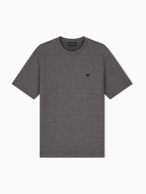 EMPORIO ARMANI JACQUARD JERSEY MÉLANGE T-SHIRT