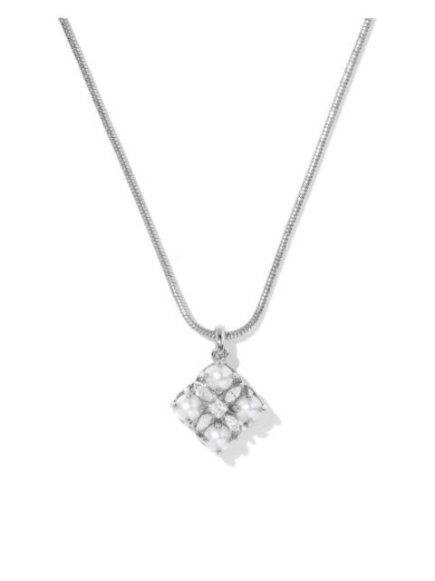 KENDRA SCOTT Dira Pearl Silver Short Pendant Necklace
