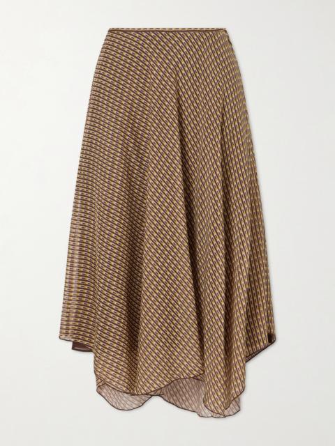 SIR. Cooper Asymmetric Printed Chiffon Maxi Skirt