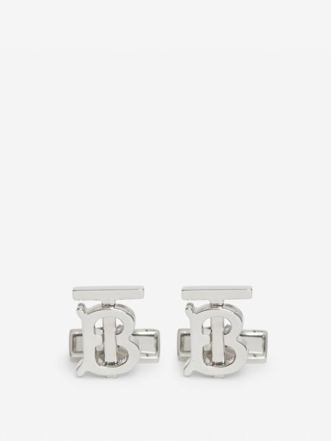 Burberry Monogram Motif Palladium-plated Cufflinks