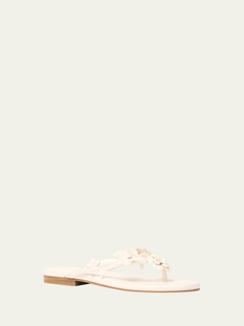 SIMKHAI Willow Floral Applique Leather Sandals