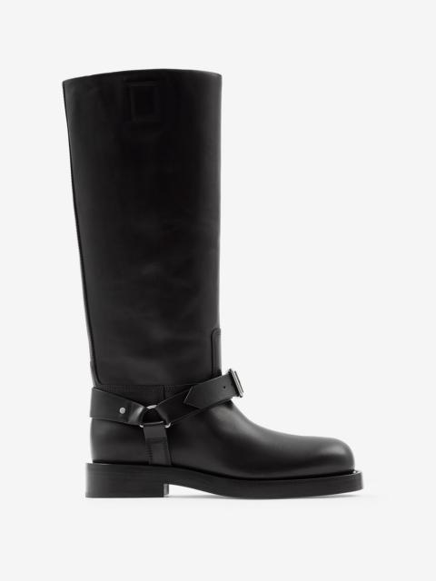 Burberry Leather Saddle High Boots