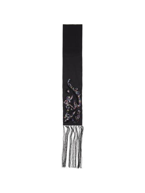 Dries Van Noten Black Fania Scarf