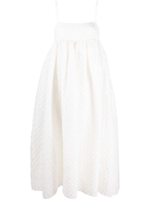CECILIE BAHNSEN Beth plissé empire-line dress