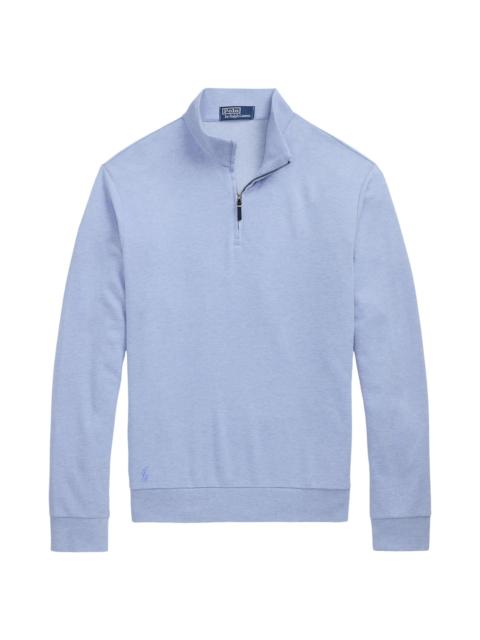 Polo Ralph Lauren Men's Double-Knit Jacquard Quarter-Zip Sweater - Isle Heather Nevis