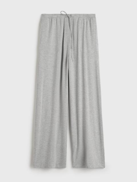 TOTEME Jersey drawstring trousers pale grey mélange