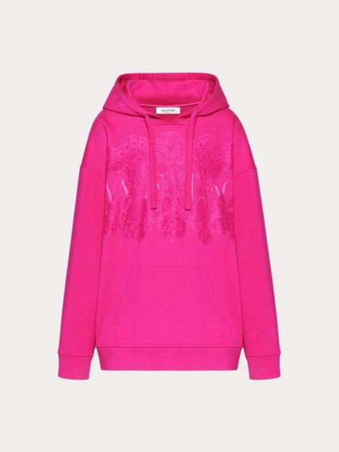 Valentino JERSEY AND LACE SWEATSHIRT