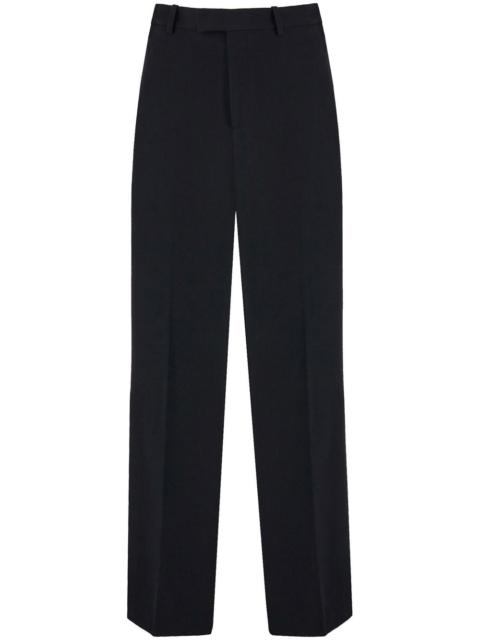 satin-insert tailored trousers