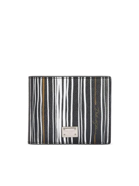 Dolce & Gabbana stripe-print calfskin wallet