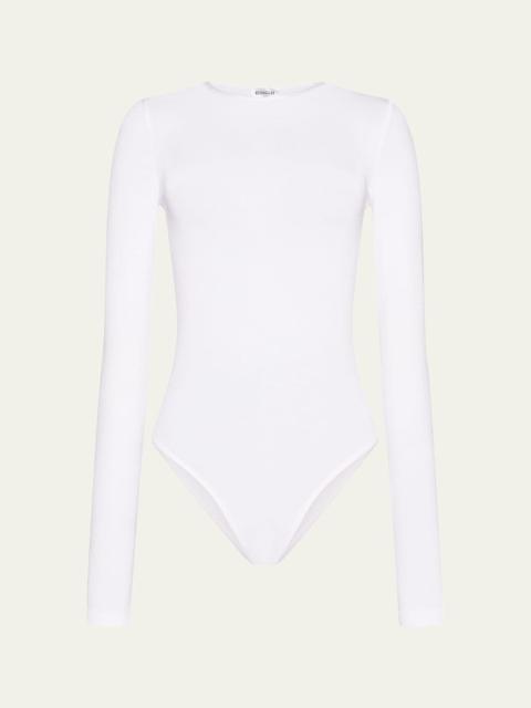 Wolford Jewel Neck Long-Sleeve Bodysuit