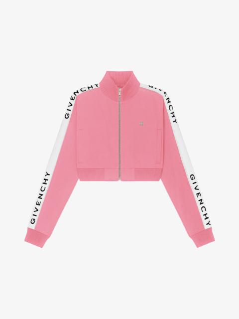 Givenchy SLIM-FIT CROPPED JOGGER JACKET IN JERSEY WITH GIVENCHY BANDS