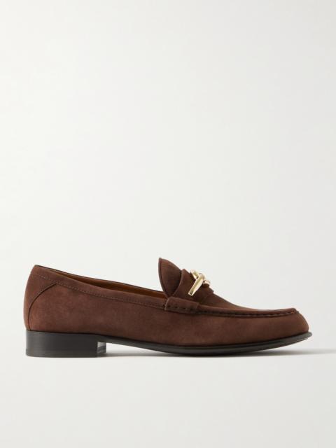 Valentino 다운로드 문 embellished 스웨드 loafers