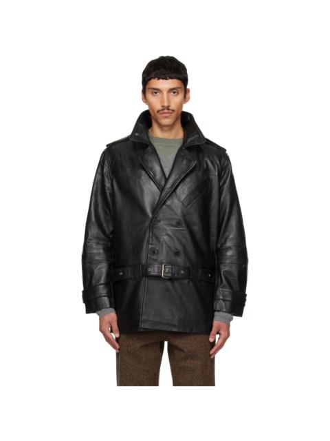 DEADWOOD Black Patrol Leather Jacket