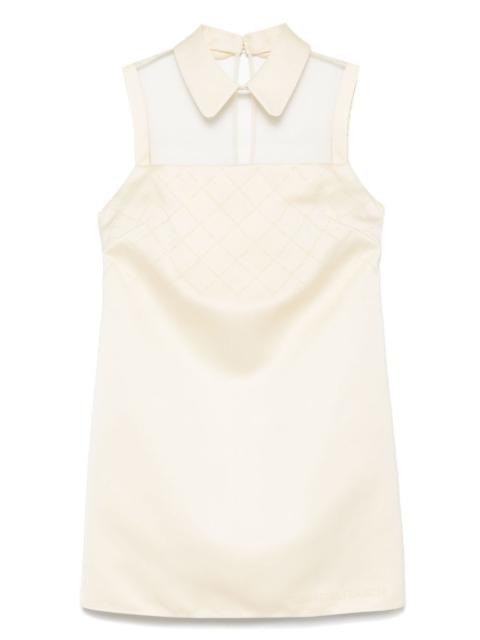 ELISABETTA FRANCHI rhinestones satin mini dress