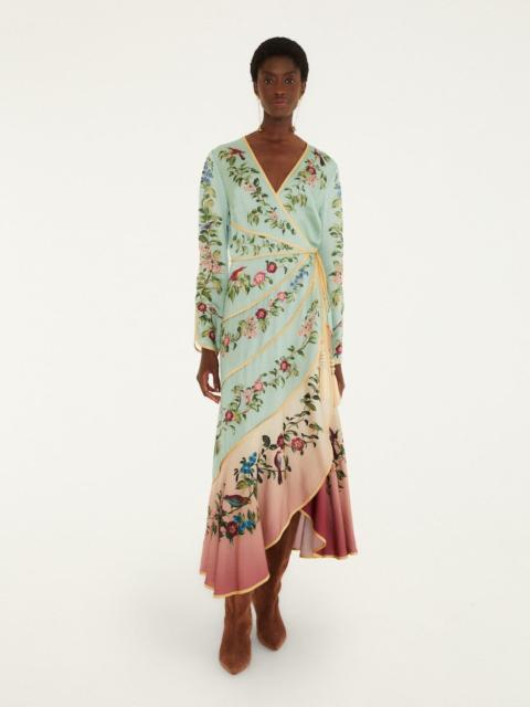 FARM RIO Birds Tree Long Sleeve Maxi Dress