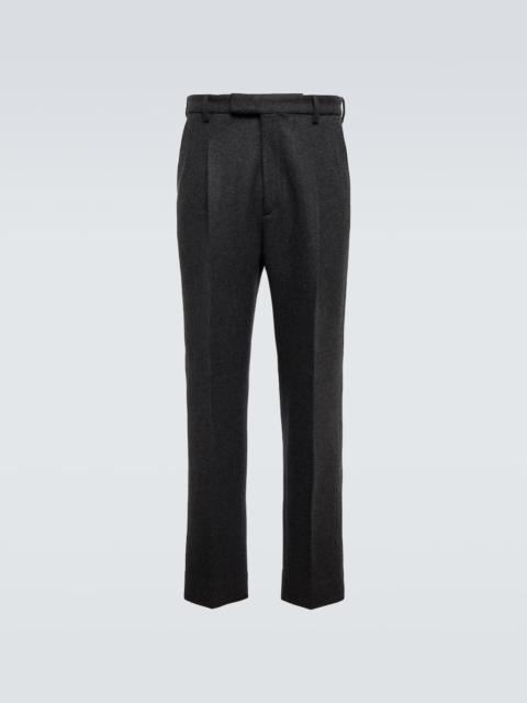 GUCCI Straight wool and cashmere pants