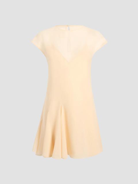 KHAITE Women's Scarla Silk Cap-Sleeve Mini Dress - Champagne