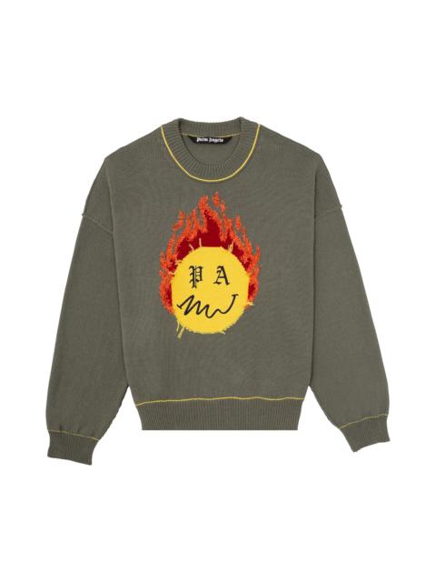 Palm Angels Palm Angels Burning Head Sweater 'Yellow'