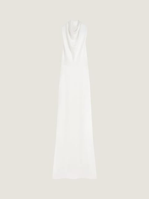 Givenchy LONG DRAPED HALTERNECK DRESS IN SATIN CREPE