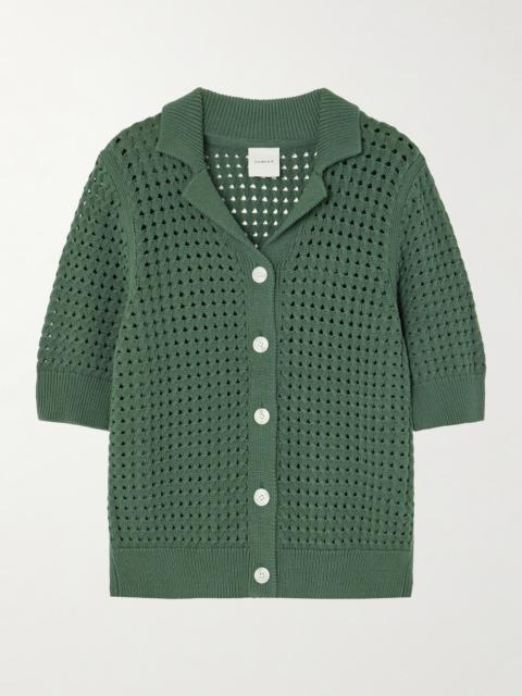 VARLEY Ellie Open-knit Cotton Shirt