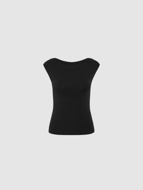 ST. AGNI Organic Cotton Ballerina Top - Jet Black