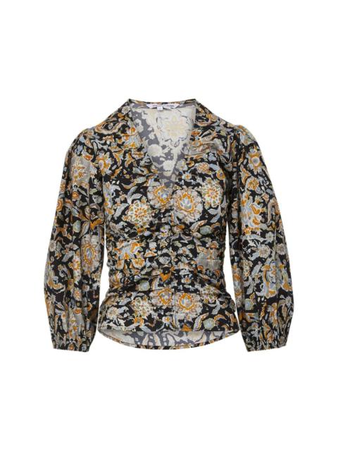 Breanna floral-print blouse