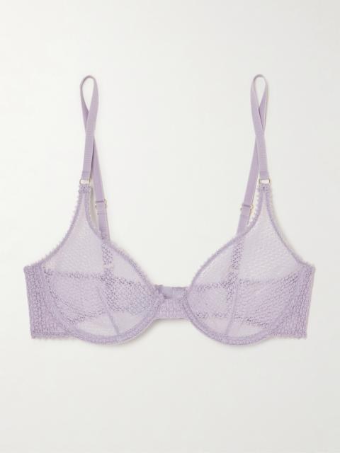 KIKI DE MONTPARNASSE Crocheted Lace And Mesh Underwired Soft-cup Bra