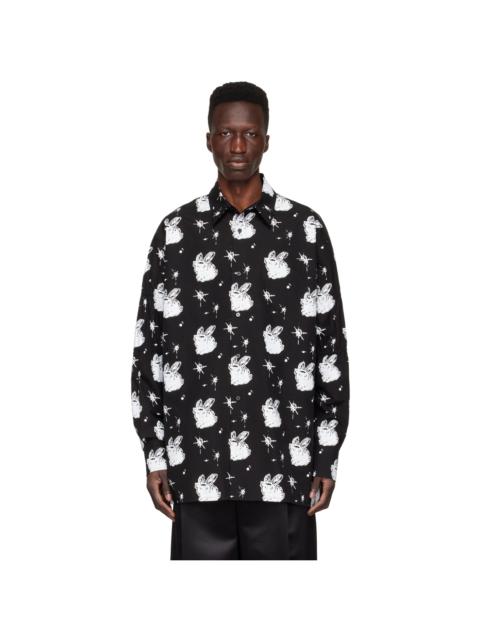 We11done Black Cotton Shirt | REVERSIBLE