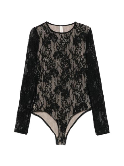 Zimmermann lace-panelled long-sleeve bodysuit