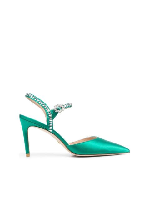 Stuart Weitzman Gemcut 95mm satin pumps