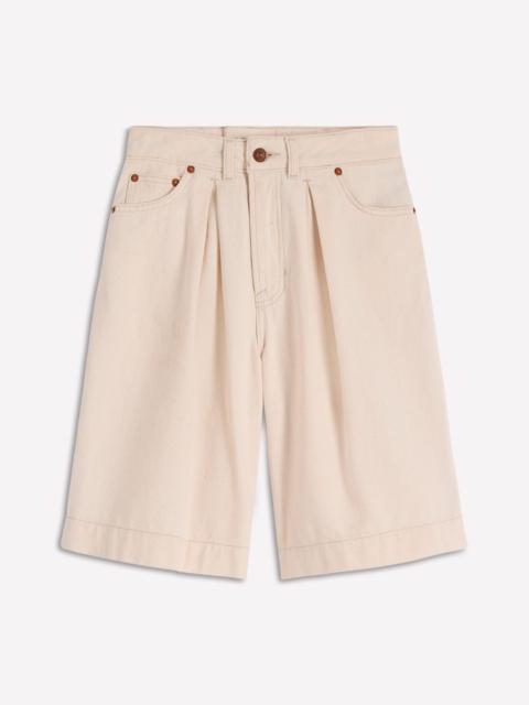 BODEN Denim Bermuda Short-Ecru