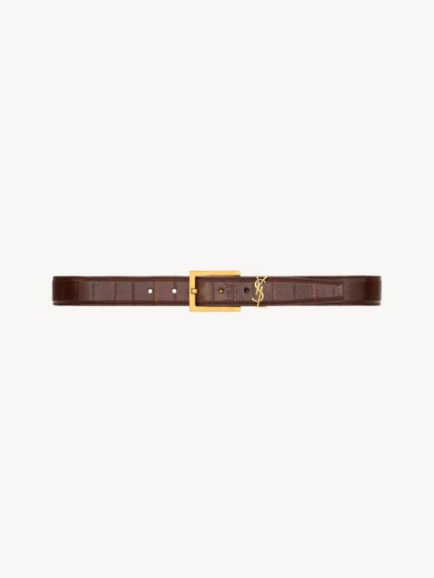 SAINT LAURENT CASSANDRE BELT IN EEL