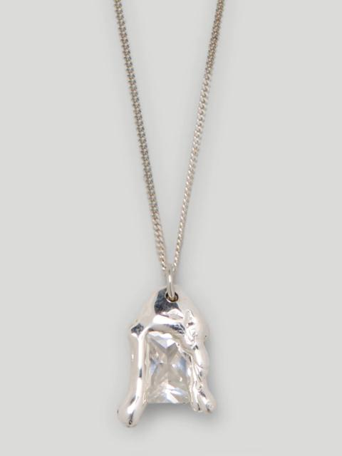 Palm Angels MELTING WAX CLEAR CHARM NECKLACE