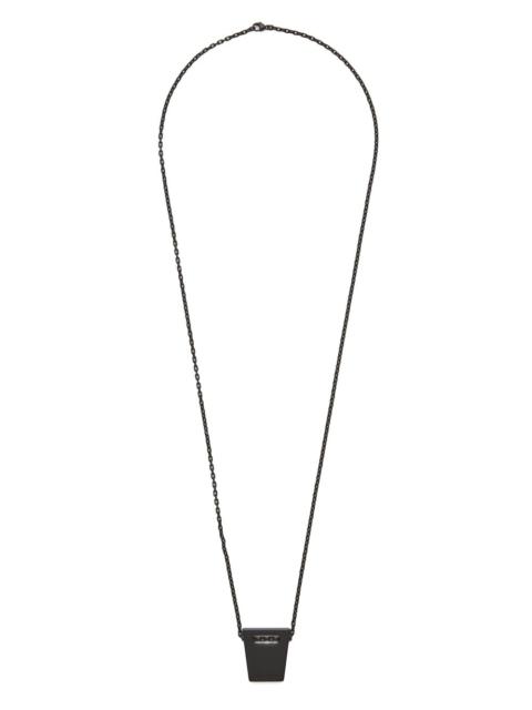 Rick Owens Black Dogtag Necklace