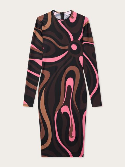 PUCCI MARMO PRINT FITTED DRESS