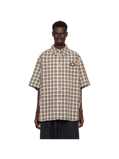 WILLY CHAVARRIA Brown Plaid Hacienda Shirt