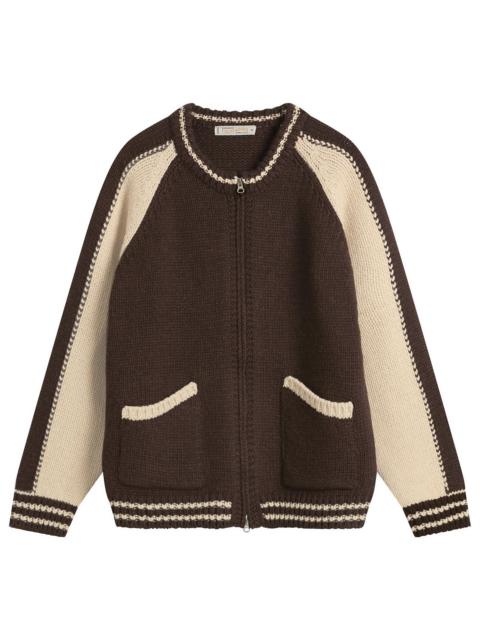 FrizmWORKS FrizmWORKS Wool Varsity Zip Cardigan