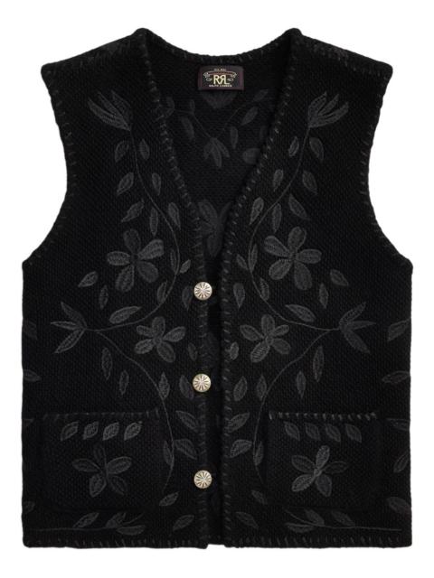 RRL by Ralph Lauren floral buttoned waistcoat