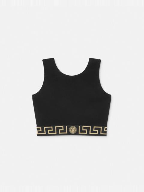 VERSACE Greca Border Gym Sports Bra