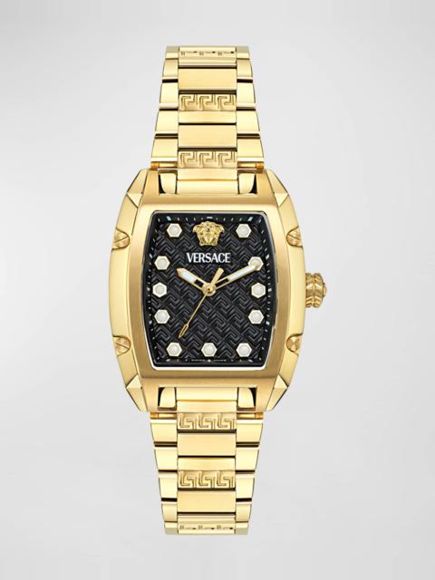 VERSACE Dominus IP Yellow Gold Bracelet Watch, 44.8mm x 36mm