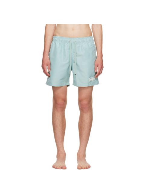 AMIRI Blue 'Amiri' Patch Swim Shorts