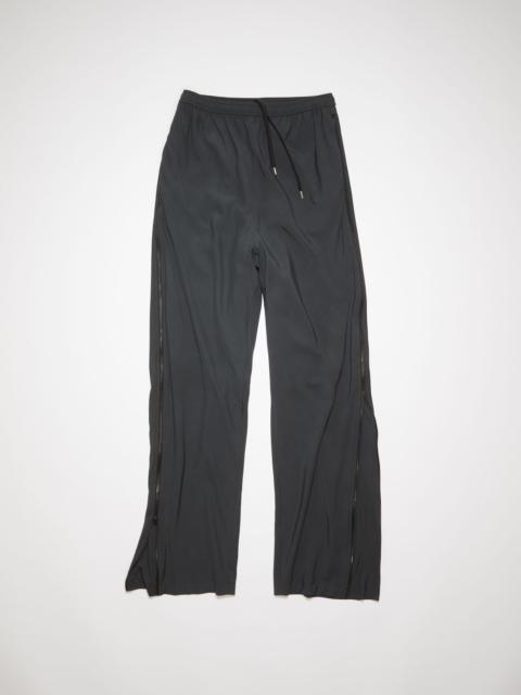 Relaxed fit zip trousers - Stone black