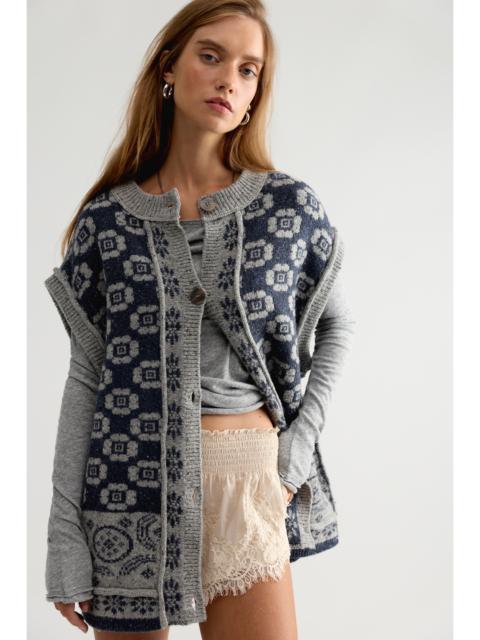 FREE PEOPLE We The Free Patch And Peach Wool Vest