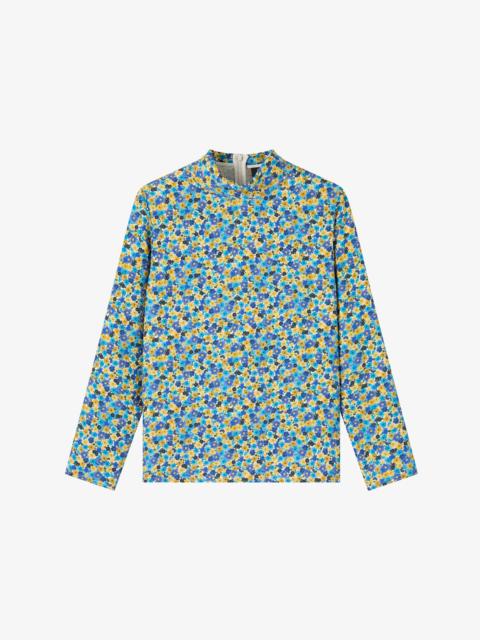 A.P.C. JEANNE BLOUSE - FLOWING BLOUSE WITH MULTICOLOURED FLORAL MOTIFS
