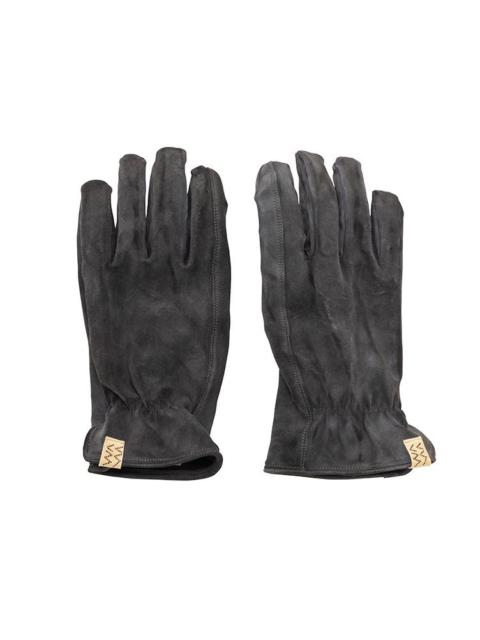 visvim LEATHER GLOVES DMGD BLACK