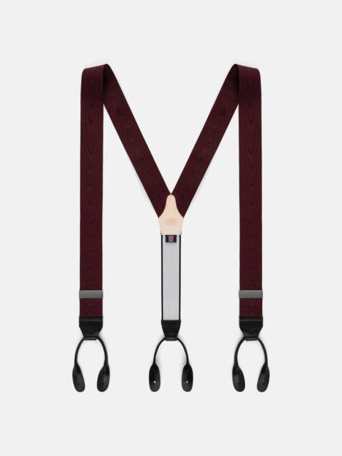 J. PRESS MADE-IN-ENGLAND WINE SILK MOIRE BRACES