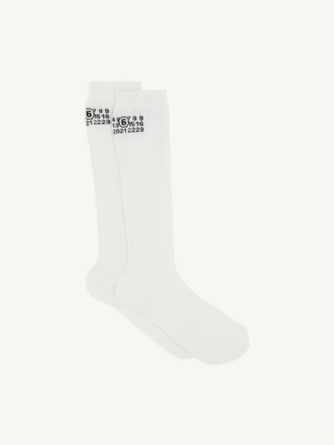 MM6 Maison Margiela Rib Knee-High Socks