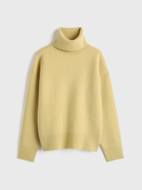 Totême Double-knit turtleneck soft yellow