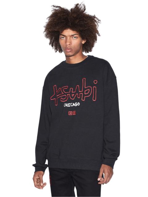 Ksubi CHICAGO 4X4 BIGGIE CREW JET BLACK